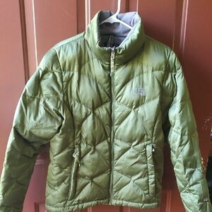 The North Face Aconcagua Olive Green 550 Fill Puffer Jacket